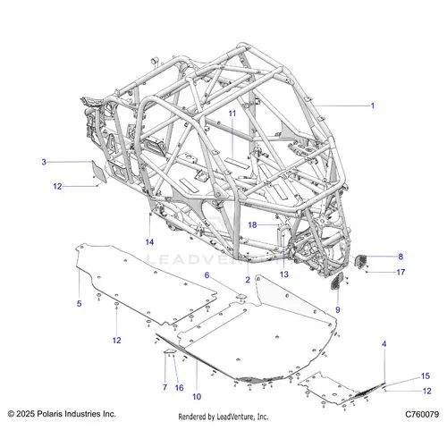 Chassis: Main Frame And Skid Plates - 2026 Polaris Rzr Pro R Race H.O. 1
