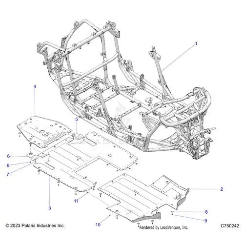 Chassis: Main Frame And Skid Plates - 2026 Polaris Rzr Pro S 4 Sport 1