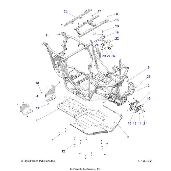 Chassis: Main Frame And Skid Plates - 2026 Polaris Rzr Xp 1000 Sport 1