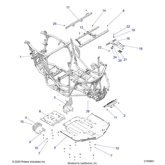 Chassis: Main Frame And Skid Plates - 2026 Polaris Rzr Xp 1000 Ultimate 1