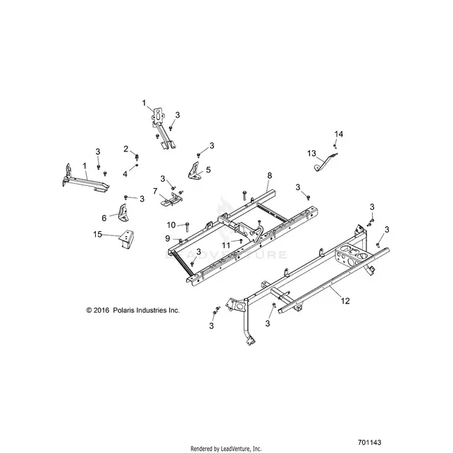 Chassis: Main Frame Mounts - 2019 Polaris Rzr S 1000 Eps 1