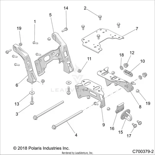 Chassis: Mount Front Gearcase - 2018 Polaris Rzr Xp Turbo S 1