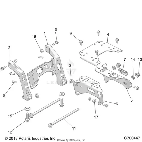 Chassis: Mounting Front Gearcase - 2019 Polaris Rzr Xp 4 Turbo S Velocity 1