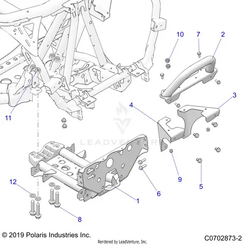 Chassis: Mounting Front Gearcase - 2020 Polaris Rzr Pro Xp 1