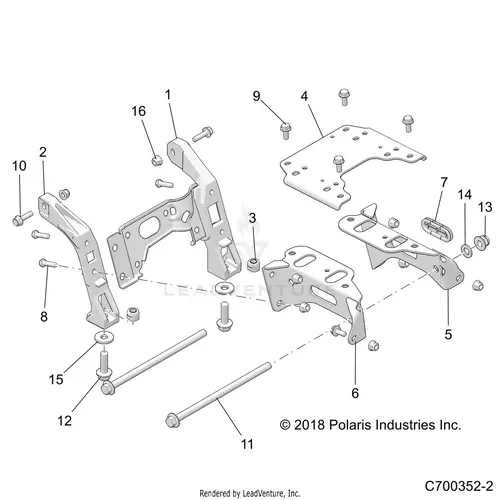 Chassis: Mounting Front Gearcase - 2020 Polaris Rzr Turbo S 4 1