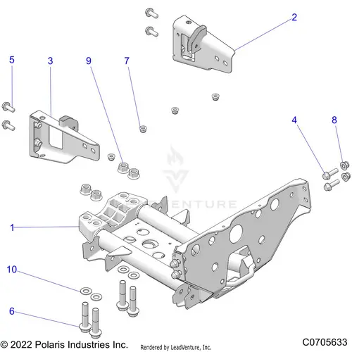 Chassis: Mounting Front Gearcase - 2021 Polaris Rzr Pro Xp Sport Ca 1