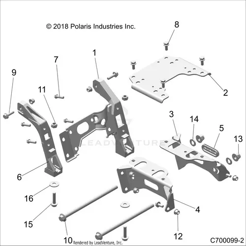 Chassis: Mounting Front Gearcase - 2021 Polaris Rzr Rs1 Eps 1