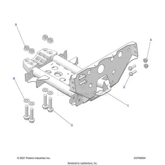 Chassis: Mounting Front Gearcase - 2022 Polaris Rzr Pro Xp 4 Sport Evap 1