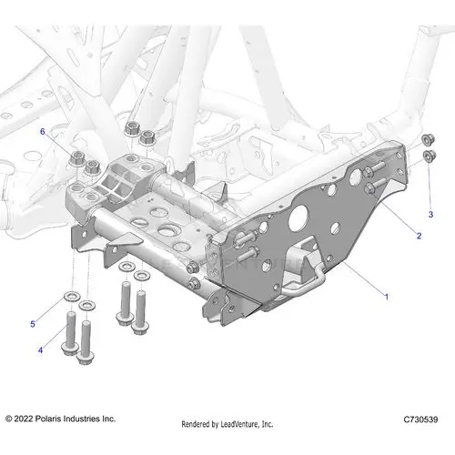Chassis: Mounting Front Gearcase - 2023 Polaris Rzr Pro Xp 4 Sport 1
