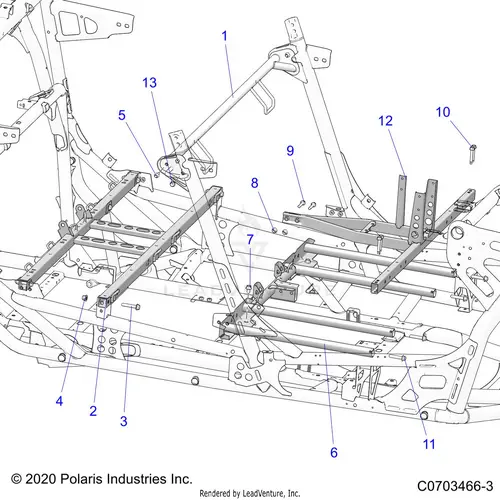 Chassis: Seat And Center Console Mounting - 2022 Polaris Rzr Pro R 4 Ultimate 1