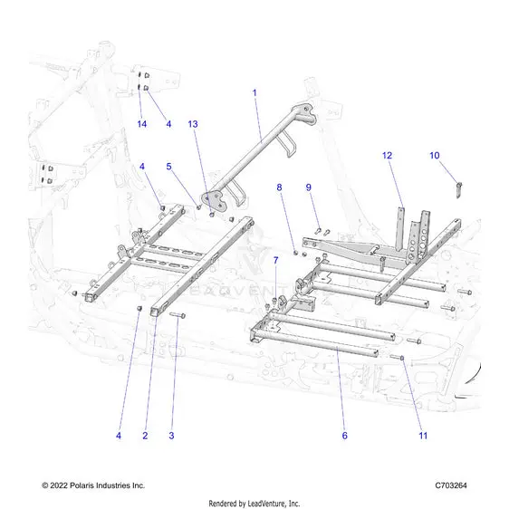 Chassis: Seat And Center Console Mounting - 2023 Polaris Rzr Pro R 4 Sport 1