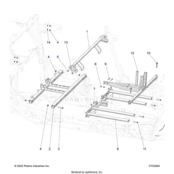 Chassis: Seat And Center Console Mounting - 2023 Polaris Rzr Pro R 4 Ultimate Troy Lee Designs 1