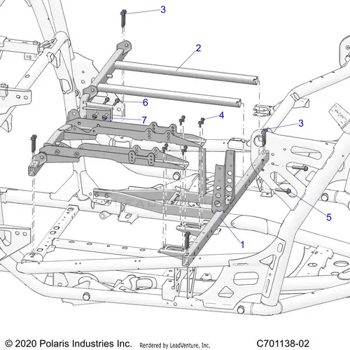 Chassis: Seat And Center Console Mounting - 2023 Polaris Rzr Pro R Ride Command 1