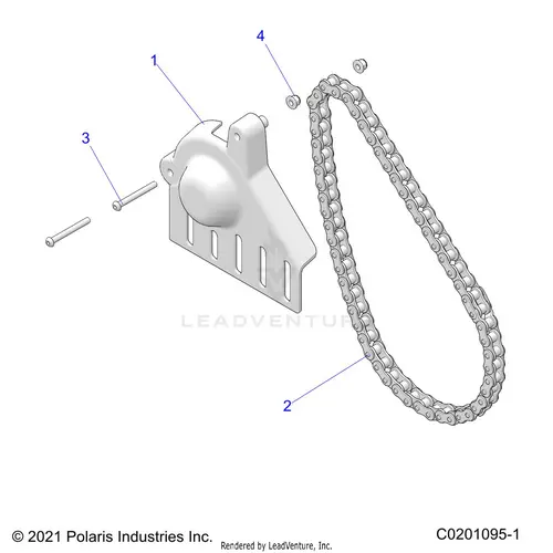 Drive Train: Chain Guard - 2023 Polaris Rzr 200 Troy Lee Designs Evap 1