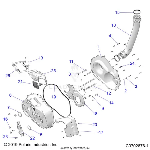 Drive Train: Clutch Cover And Ducting - 2020 Polaris Rzr Pro Xp 4 1