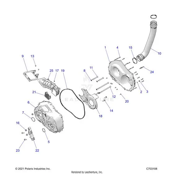 Drive Train: Clutch Cover And Ducting - 2024 Polaris Rzr Xp 1000 Premium 1