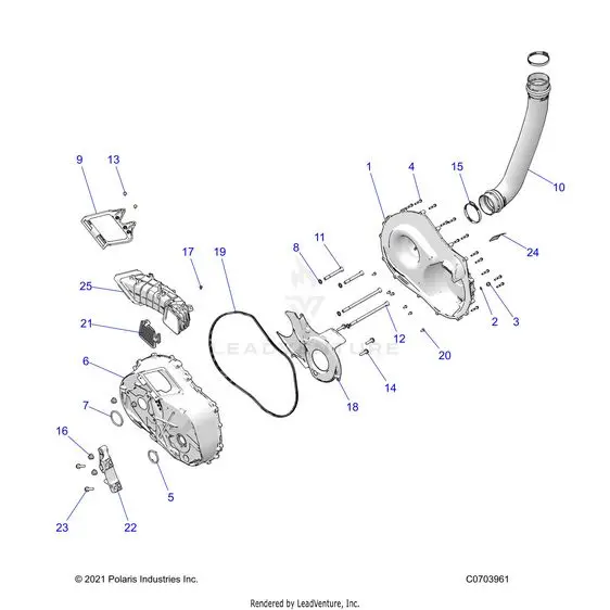 Drive Train: Clutch Cover And Ducting - 2024 Polaris Rzr Xp 4 1000 Premium 1