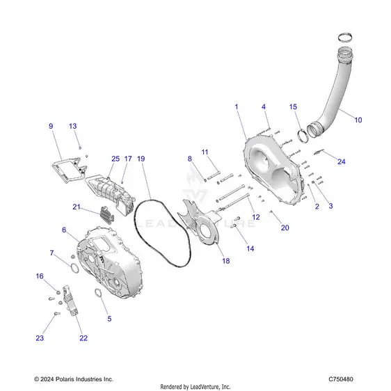 Drive Train: Clutch Cover And Ducting - 2025 Polaris Rzr Xp 1000 Premium 1