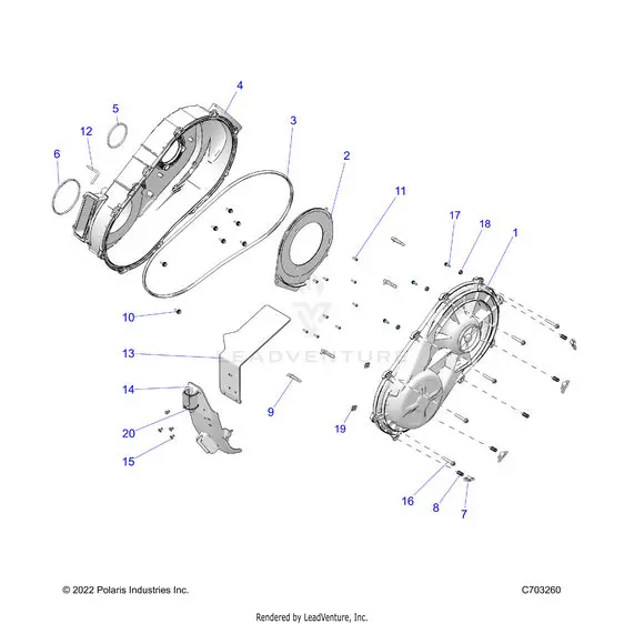 Drive Train: Clutch Cover Inner/Outer - 2023 Polaris Rzr Pro R 4 Sport 1
