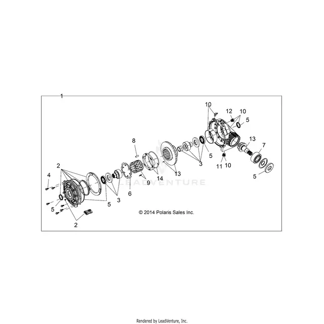 Drive Train: Front Gearcase (2) - 2017 Polaris Rzr Xp 1000 1