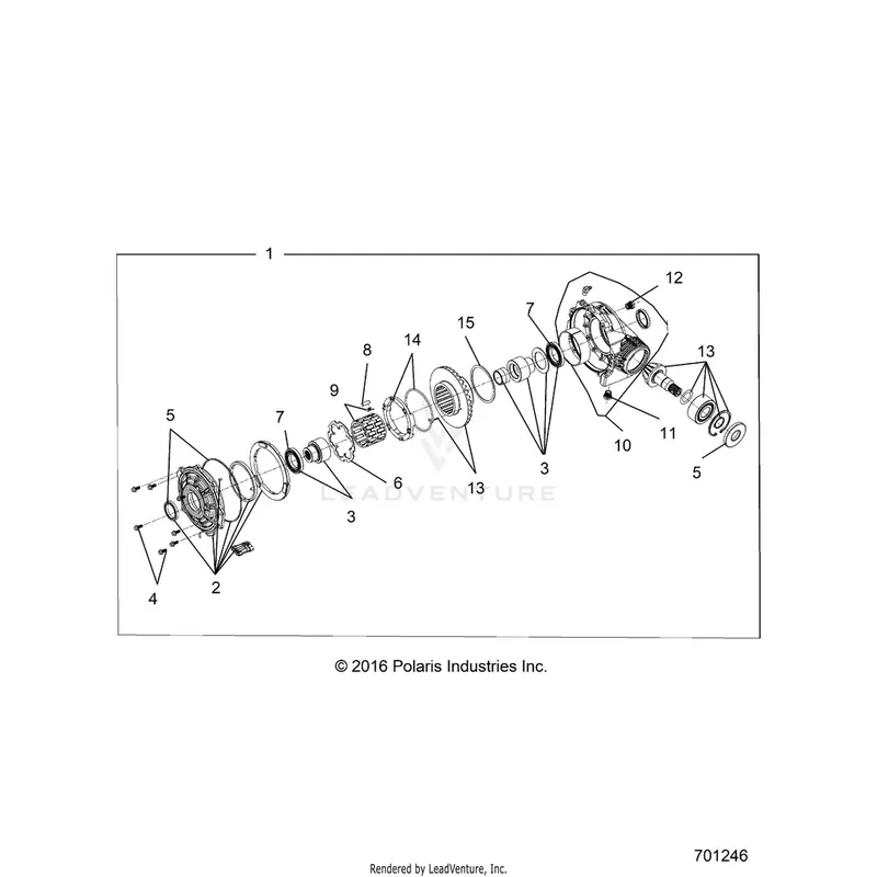 Drive Train: Front Gearcase - 2022 Polaris General Xp 1000 Hunter 1