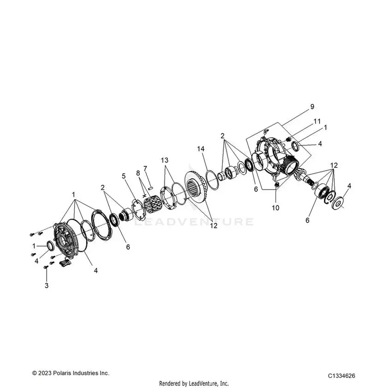 Drive Train: Front Gearcase - 2024 Polaris General Xp 4 1000 Sport 1