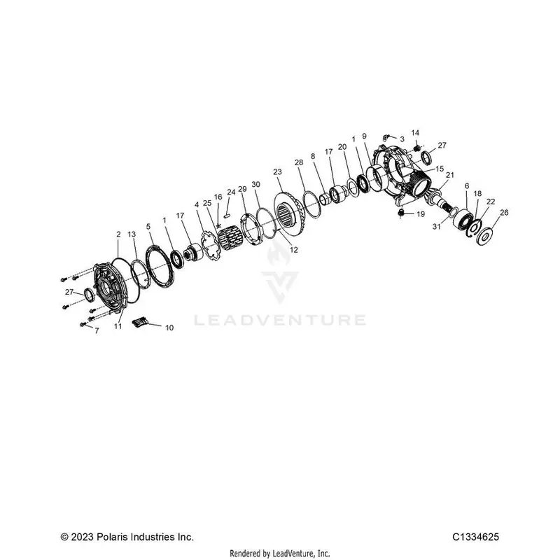 Drive Train: Front Gearcase - 2026 Polaris General 1000 Sport 1