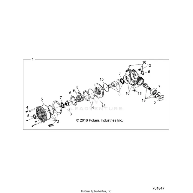 Drive Train: Front Gearcase (3) - 2017 Polaris Rzr Xp 1000 1