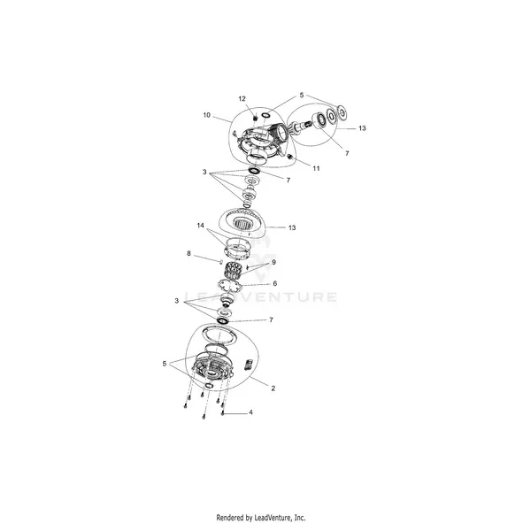 Drive Train: Front Gearcase Internals - 2015 Polaris Rzr 4 900 1