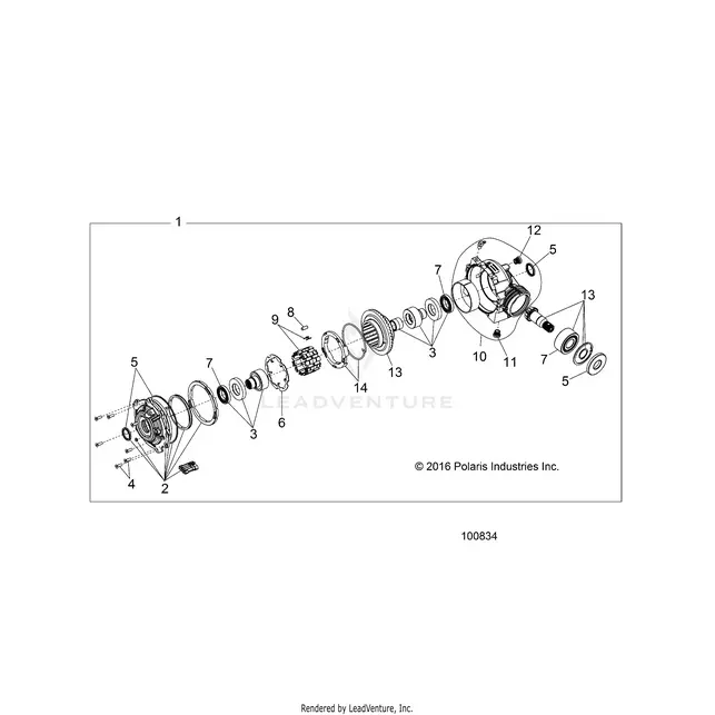 Drive Train: Front Gearcase Internals - 2021 Polaris Rzr 900 Trail/Trail S 1