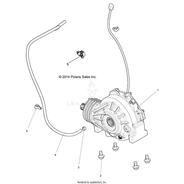 Drive Train: Front Gearcase Mounting - 2015 Polaris Rzr 900/900 Eps 1