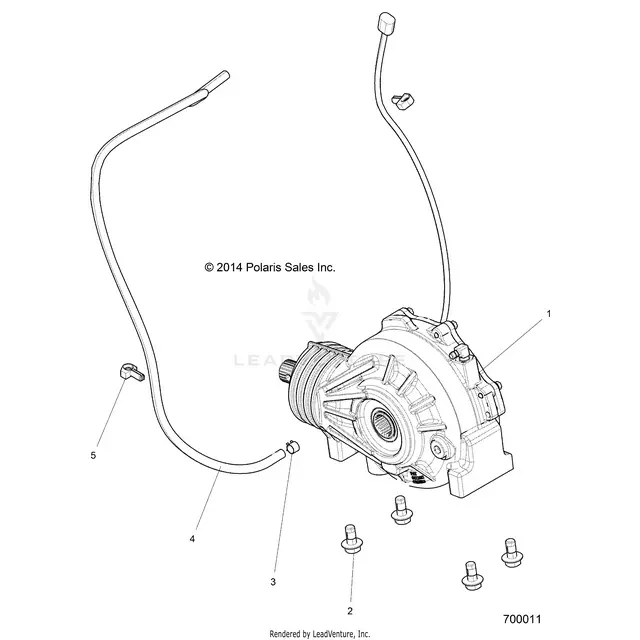 Drive Train: Front Gearcase Mounting - 2016 Polaris Rzr 4 900 1