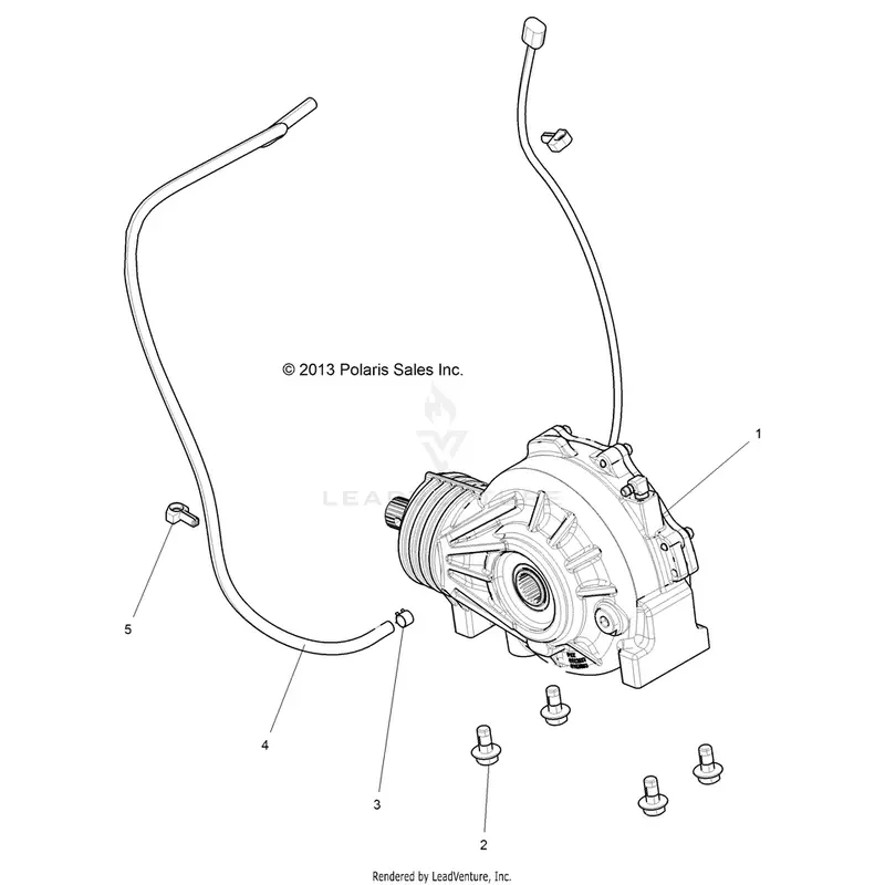 Drive Train: Front Gearcase Mounting - 2018 Polaris General 1000 Eps 1