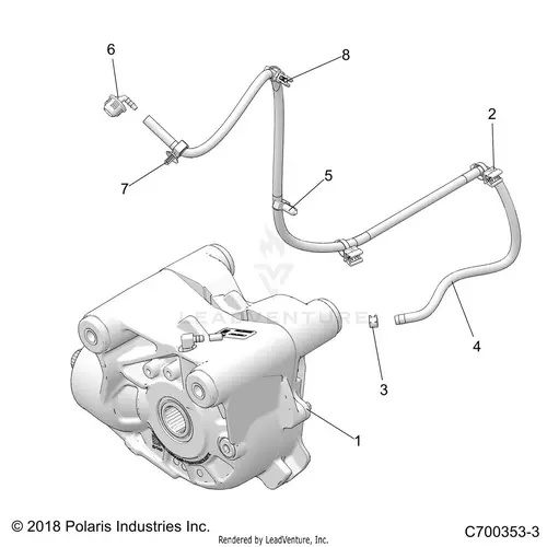 Drive Train: Front Gearcase Mounting - 2019 Polaris Rzr Xp 4 Turbo S Velocity 1