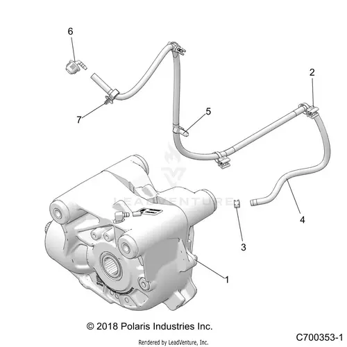 Drive Train: Front Gearcase Mounting - 2019 Polaris Rzr Xp Turbo S 1