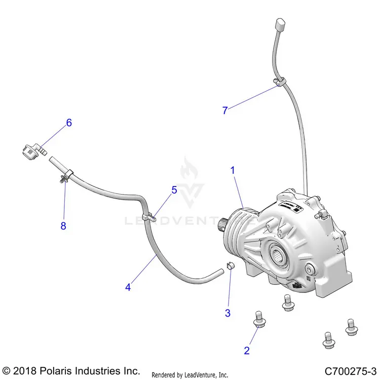 Drive Train: Front Gearcase Mounting - 2020 Polaris General 4 1000 Premium 1