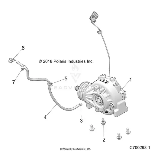Drive Train: Front Gearcase Mounting - 2021 Polaris Rzr Trail S 1000 Eps 1