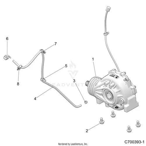 Drive Train: Front Gearcase Mounting - 2021 Polaris Rzr Xp 4 Turbo 1