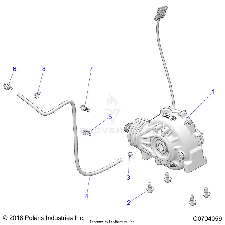 Drive Train: Front Gearcase Mounting - 2022 Polaris General Xp 1000 Hunter 1