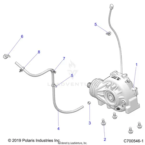 Drive Train: Front Gearcase Mounting - 2022 Polaris Rzr Xp 1000 Premium 1