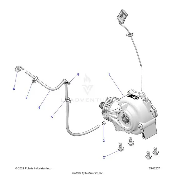 Drive Train: Front Gearcase Mounting - 2023 Polaris Rzr 900 Trail 1