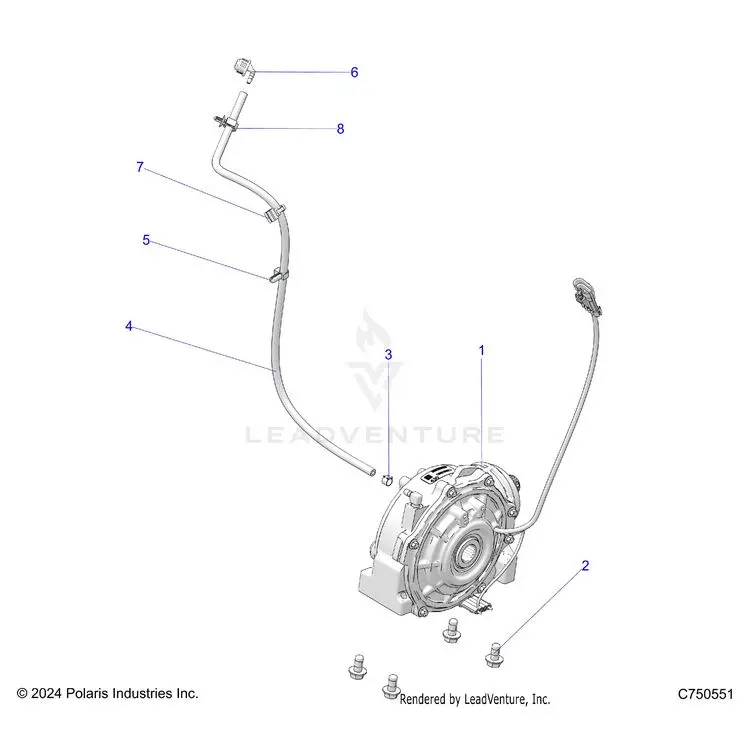 Drive Train: Front Gearcase Mounting - 2025 Polaris General Xp 4 1000 Ultimate 1