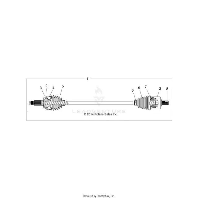 Drive Train: Front Half Shaft - 2016 Polaris Rzr Xp 1000 1