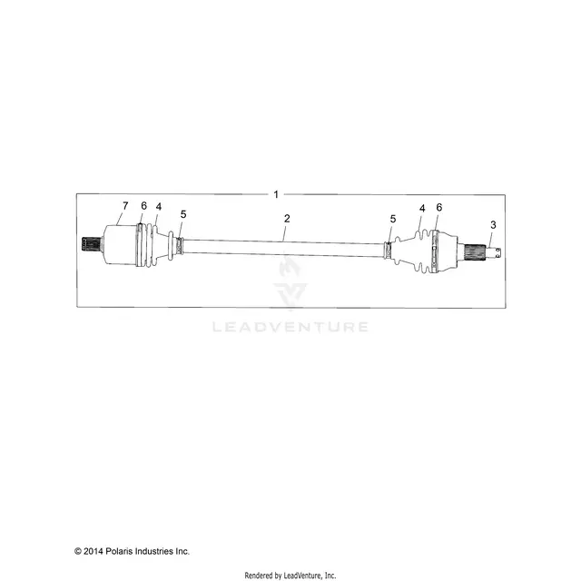 Drive Train: Front Half Shaft - 2016 Polaris Rzr Xp 4 1000 1