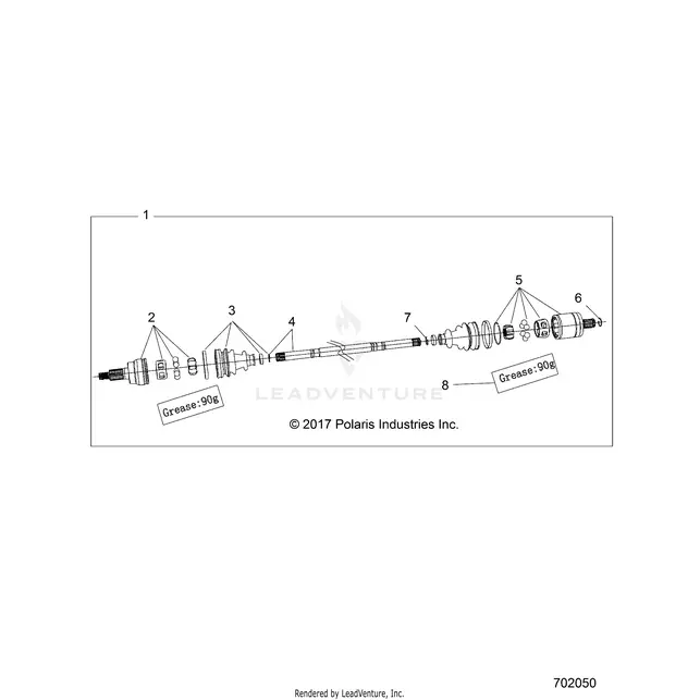 Drive Train: Front Half Shaft - 2021 Polaris Rzr 900 Trail/Trail S 1