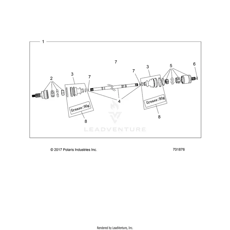Drive Train: Front Half Shaft - 2024 Polaris General 1000 Sport 1