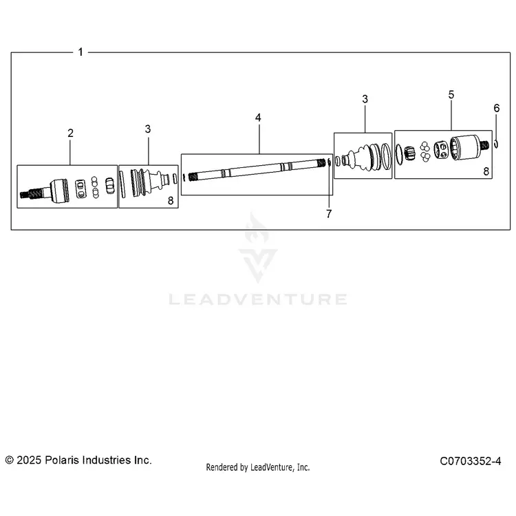 Drive Train: Front Half Shaft - 2026 Polaris General 1000 Sport 1