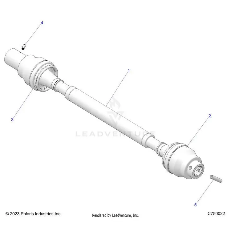 Drive Train: Front Prop Shaft - 2025 Polaris General Xp 1000 Premium 1