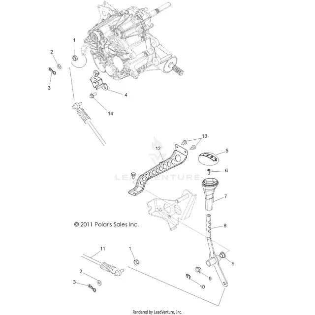 Drive Train: Gear Selector - 2016 Polaris Rzr 570 1