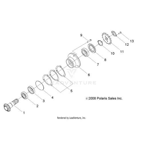 Drive Train: Gear Shaft Output - 2017 Polaris Rzr 170 1
